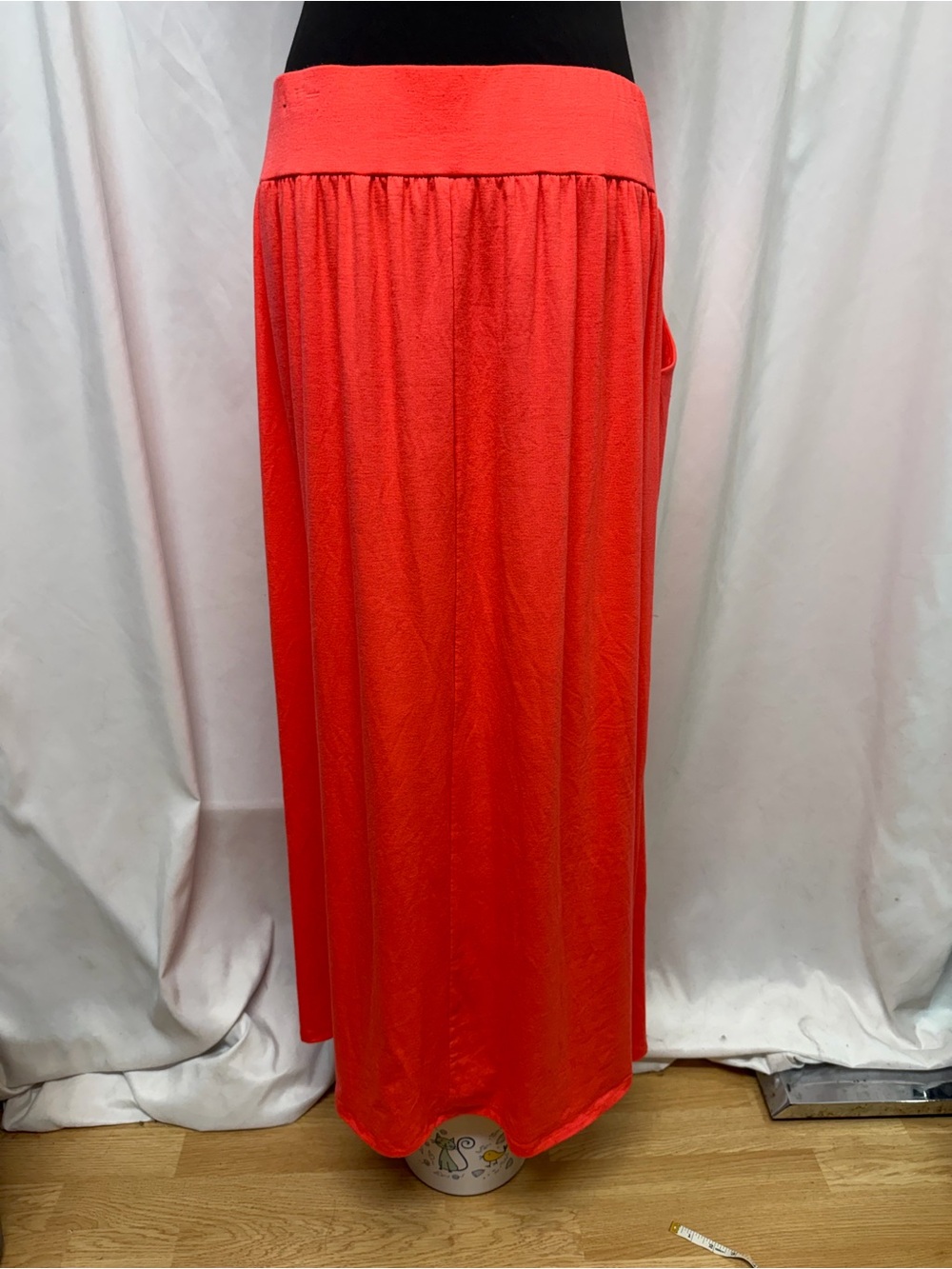 Maurices XL Coral Knit Maxi Skirt Stretch Casual Lounge Summer - Picture 5 of 10